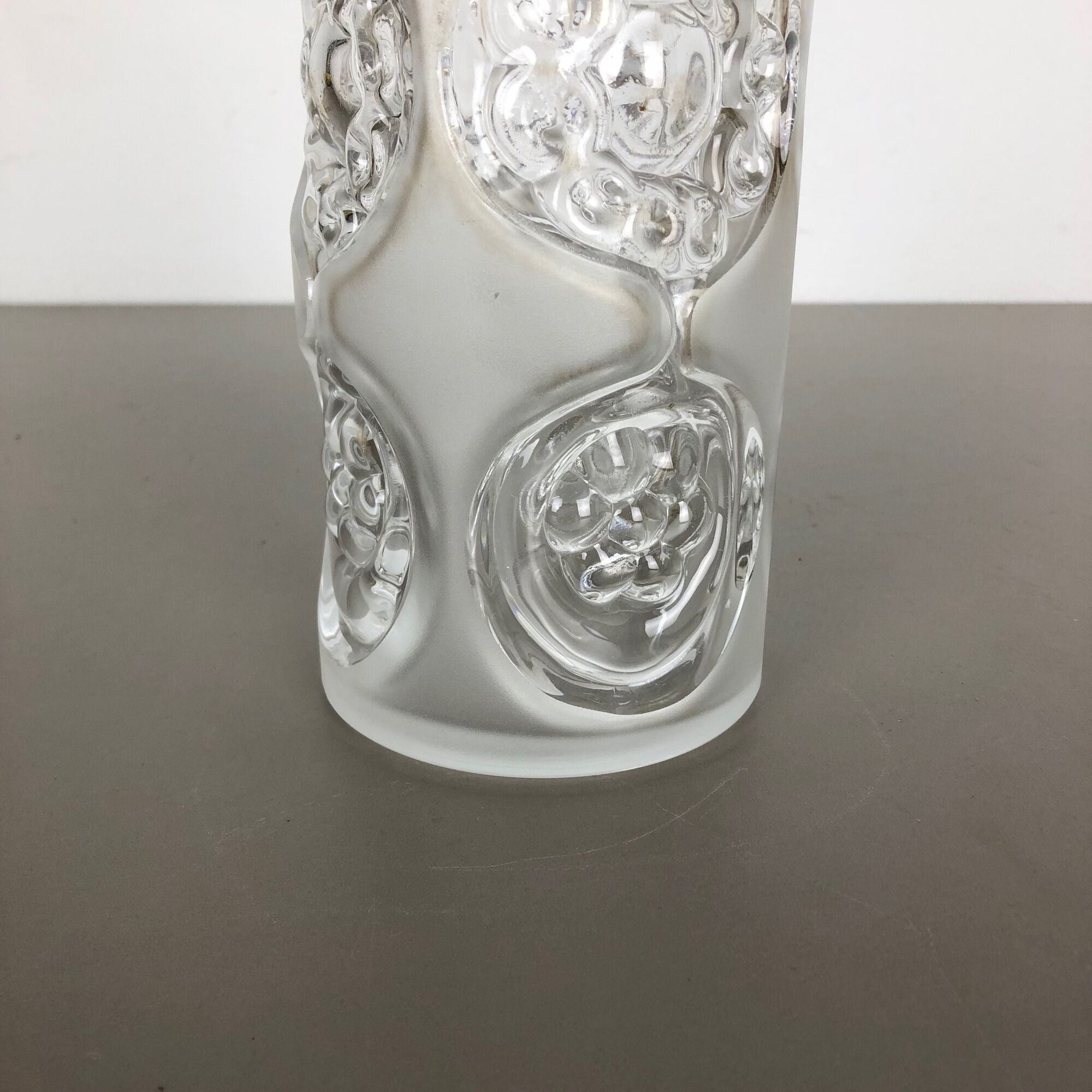 Hand blown "Brutalist" class vase by Peill and Putzler, Germany