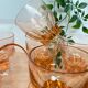 Set de 6 verres vintage Luminarc étoile rose