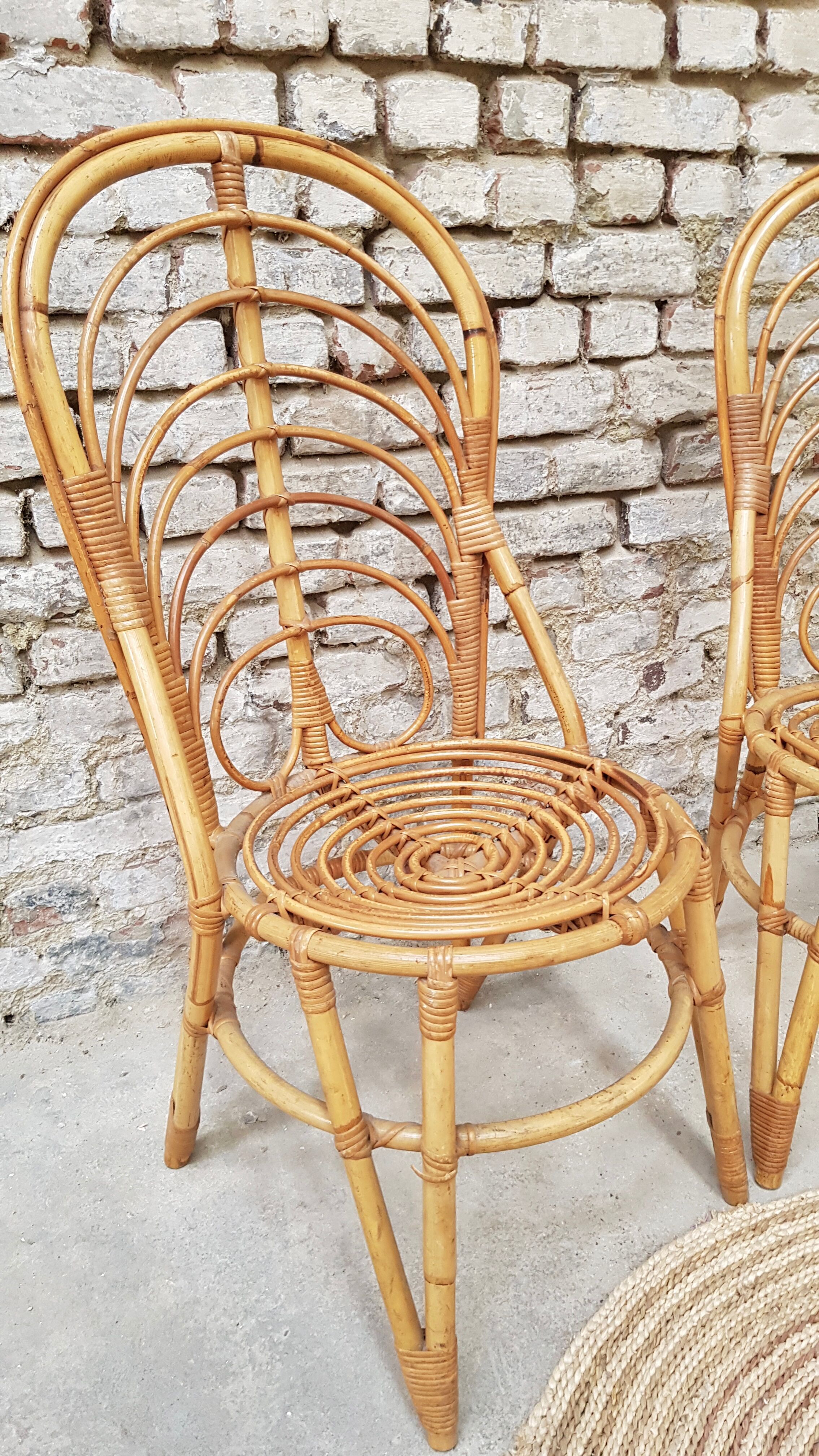 Pair of rattan chairs