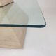 Italian Travertine Pyramid Coffee Table, 1980s