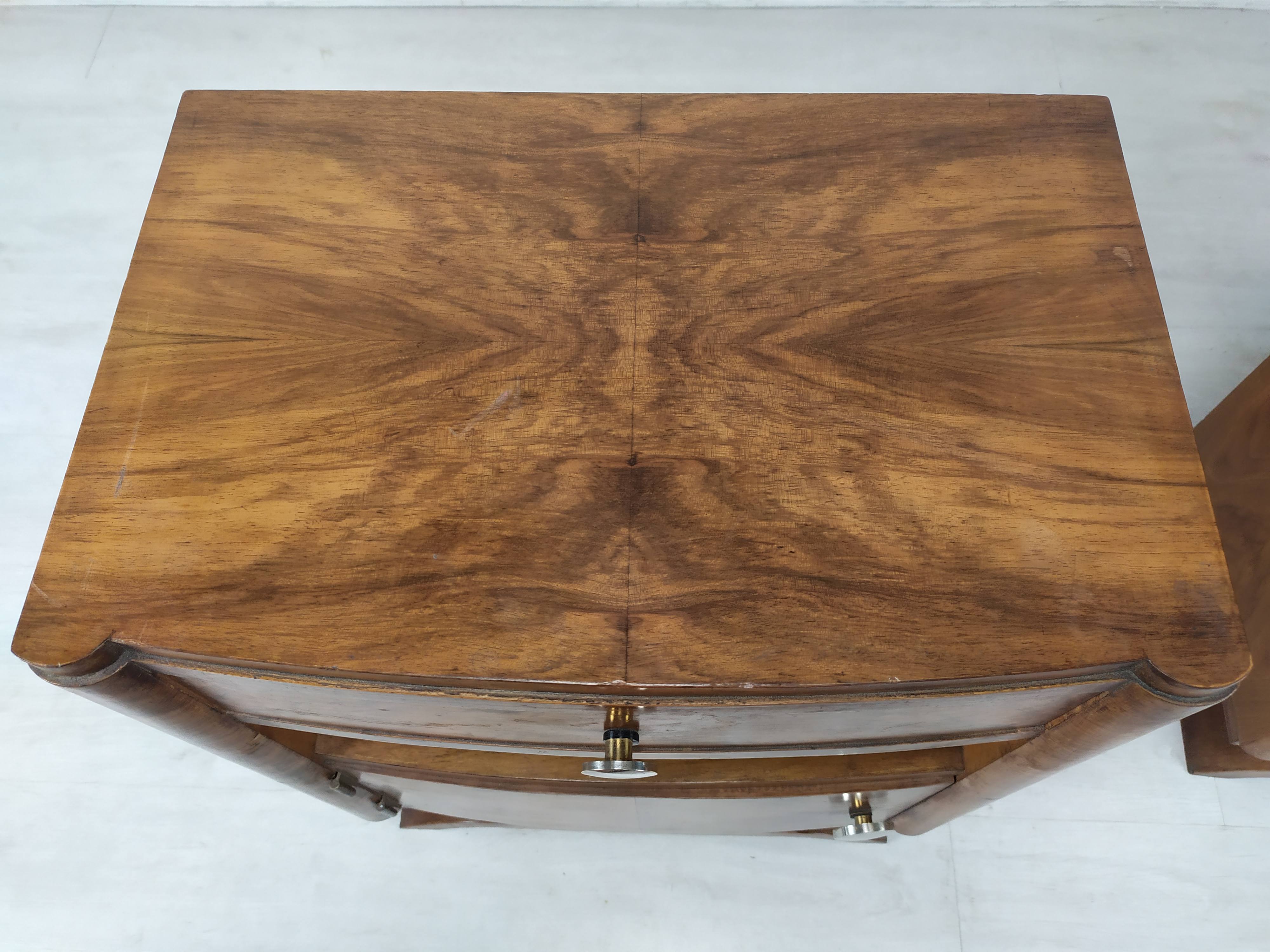 Pair of art deco bedside tables