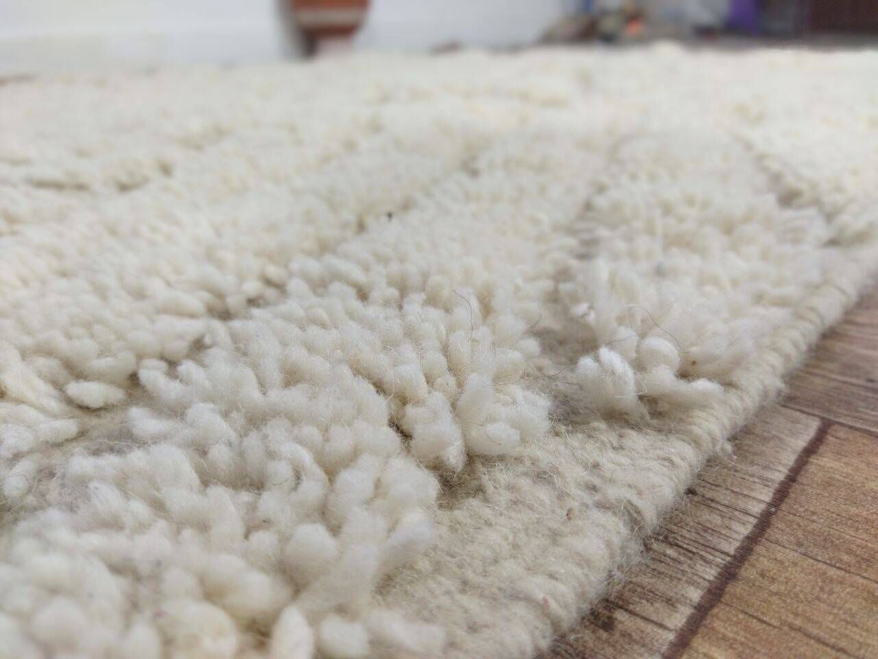 Handmade wool Berber rug 240 X 135 CM