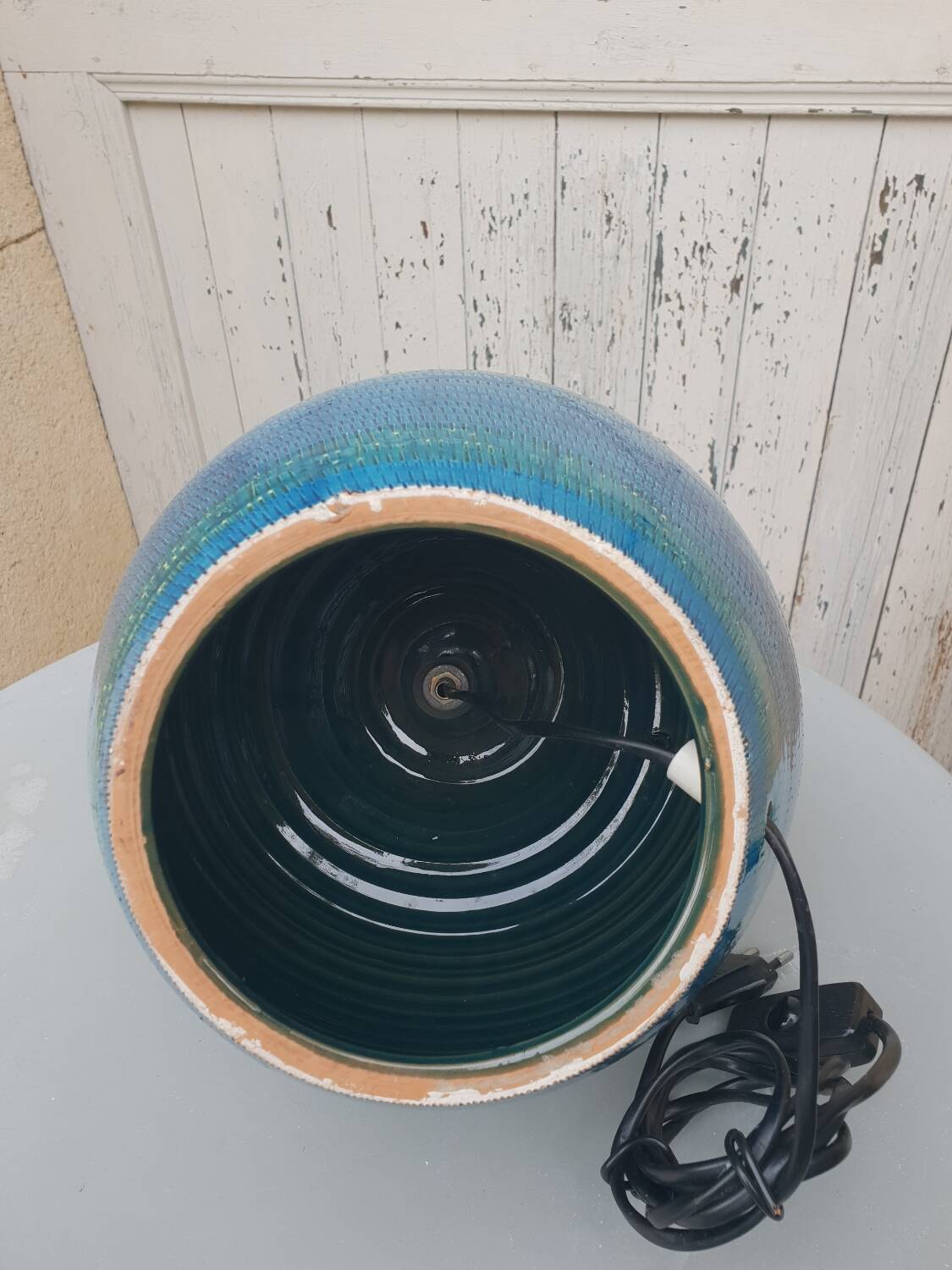 Ceramic lamp by Aldo Bondi Italy 1970