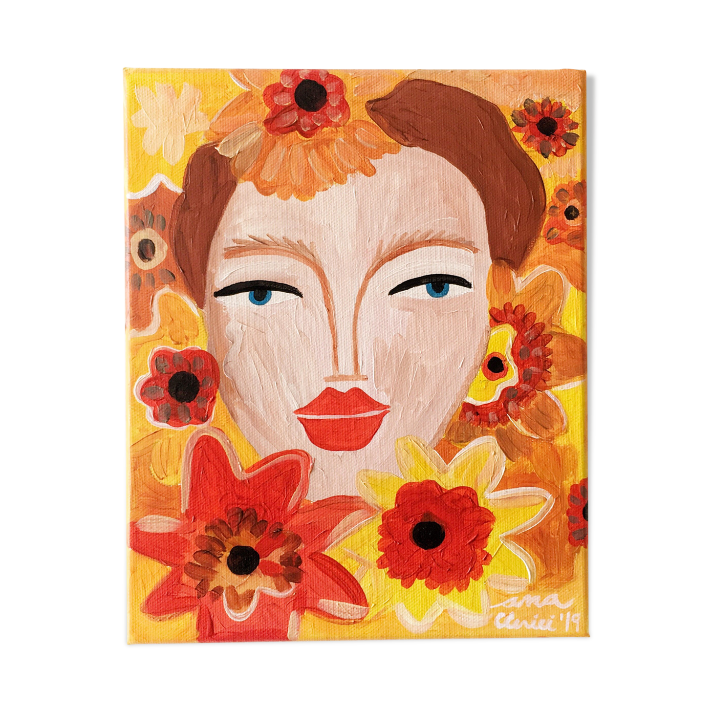 Oil painting on canvas Margarite