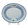 Plat ovale vintage Bassano décor bleu fleuri relief