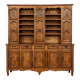 Clockside cabinet from the Louis XV period in walnut and elm, fully carved.