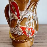 Ceramic pitcher signed Poët Laval Turban 70s