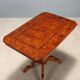 Petite table ancienne en noyer avec incrustations, Italie, XXe siècle