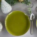 6 glazed ceramic dessert plates