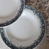 4 vintage earthenware soup plates, Morocco model