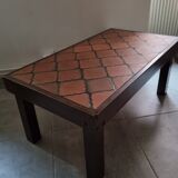 Solid wood coffee table and tiles