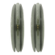 Italian wall sconces in bluish grey Murano glass and brass in mid-century modern style.