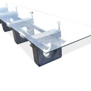 Huge brutalist concrete conference or dining table, 1970s