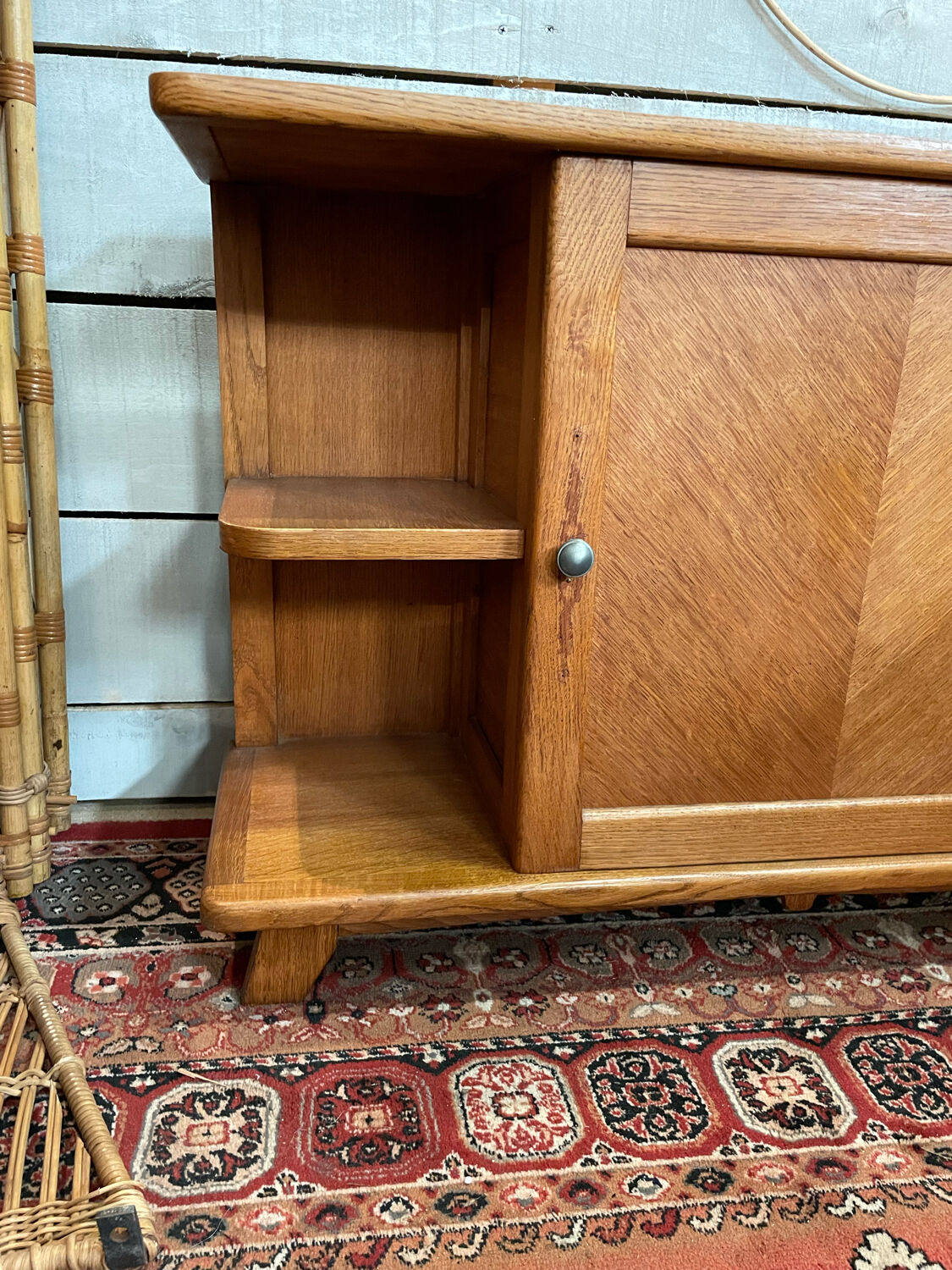 Vintage TV side stand with compass legs ep 60