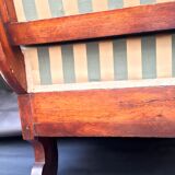 Walnut recamier bench Napoleon III daybed mid-nineteenth century