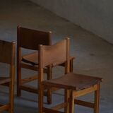 20th century, set of 4 "Kotka" dining chairs by Tomas Jelinek for IKEA, 1980s