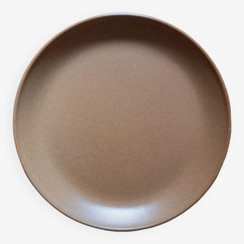 Small beige stoneware plate