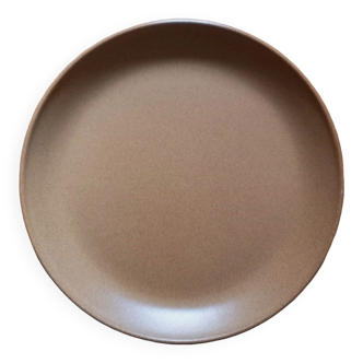 Small beige stoneware plate