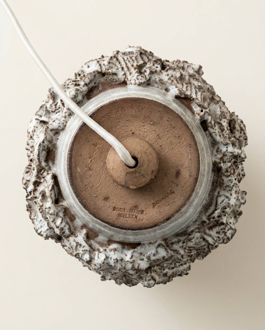Suspension en grès émaillé par Bodil Marie Nielsen, Danemark, vers 1960