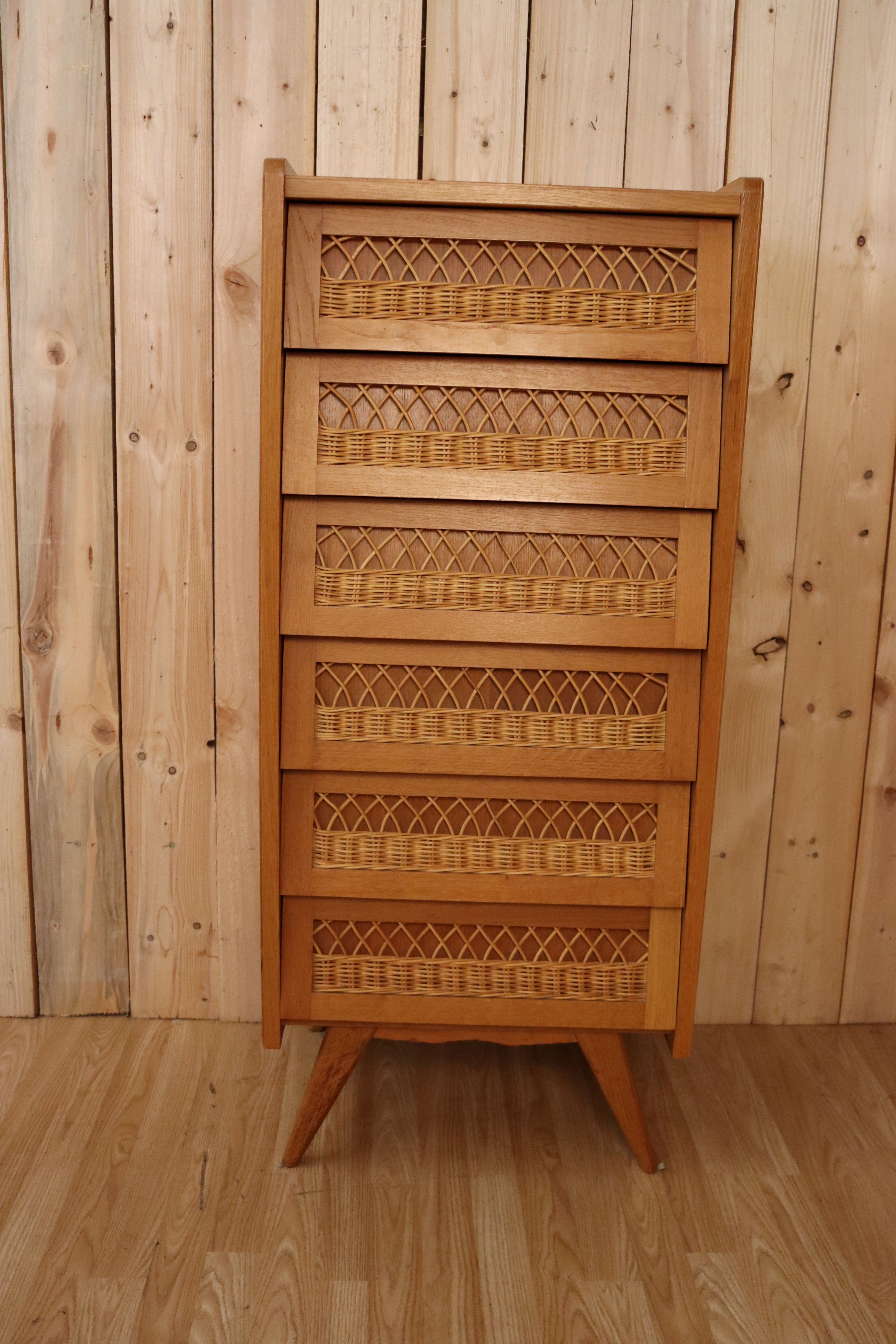 Rattan dresser