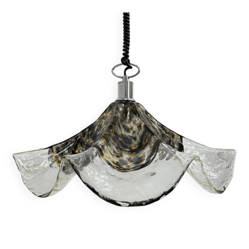 Glass and metal lamp