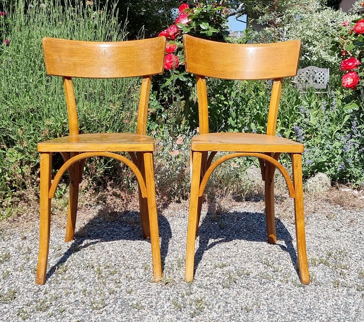 Paire de chaises bistrot années 60