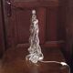 Lamp foot in twisted Sèvres crystal 1960