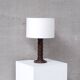 Turned oak art deco french table lamp