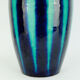 Vase modèle 248-38 Scheurich europ-line mid century avec motif de rayures en bleu et vert émeraude