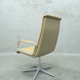 Office Leather Armchair by Delta Design for Wilkhahn, 1960s