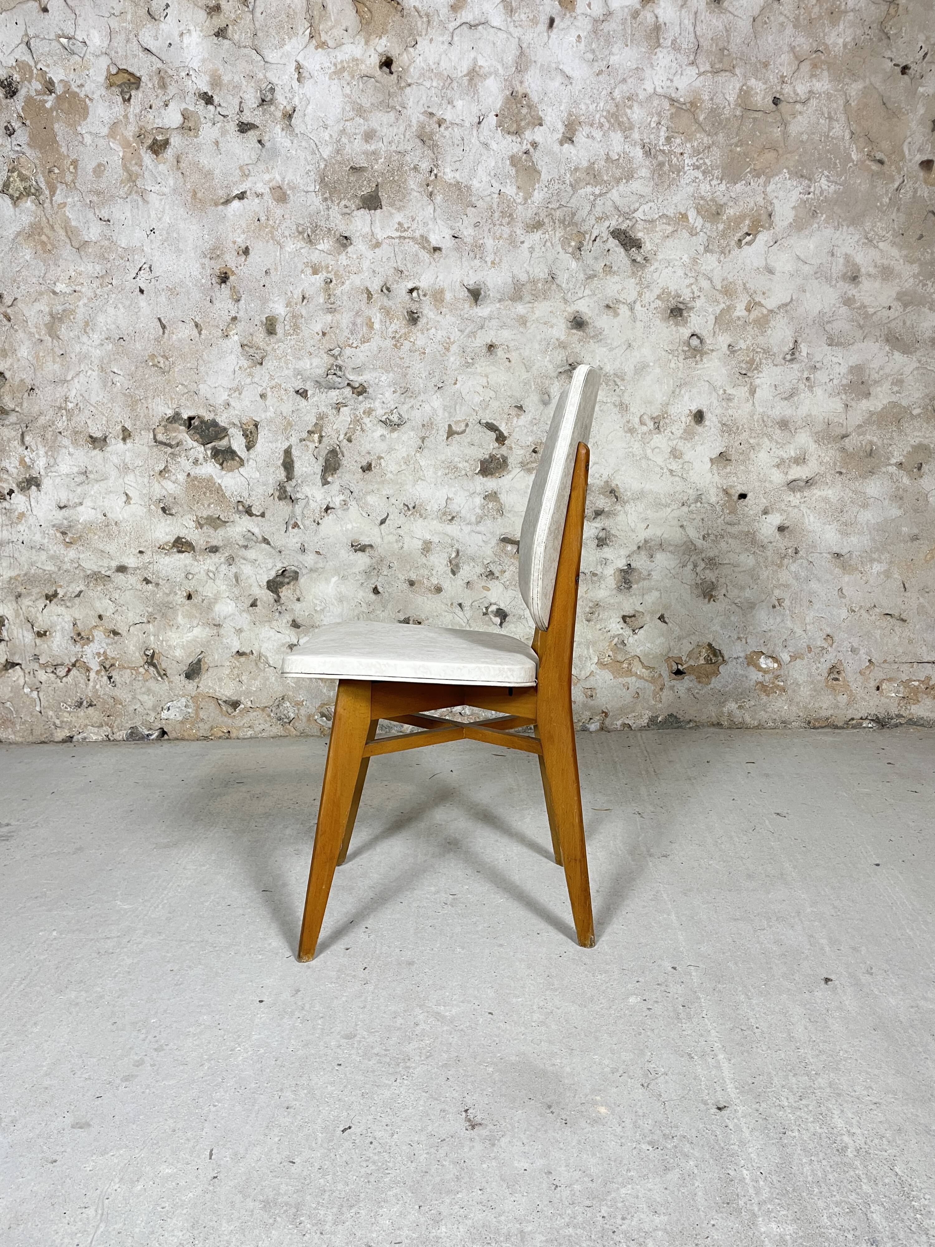 Chaises skaï blanc