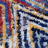 Colorful Boucherouite Moroccan rug - 88 x 158 cm