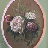 GSP painting "Jetty of roses" late 19th century with frame