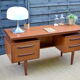 By G-Plan teak desk