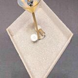 Ceiling lamp or suspension in brass and perspex, geometric diamond shape, 1950's style