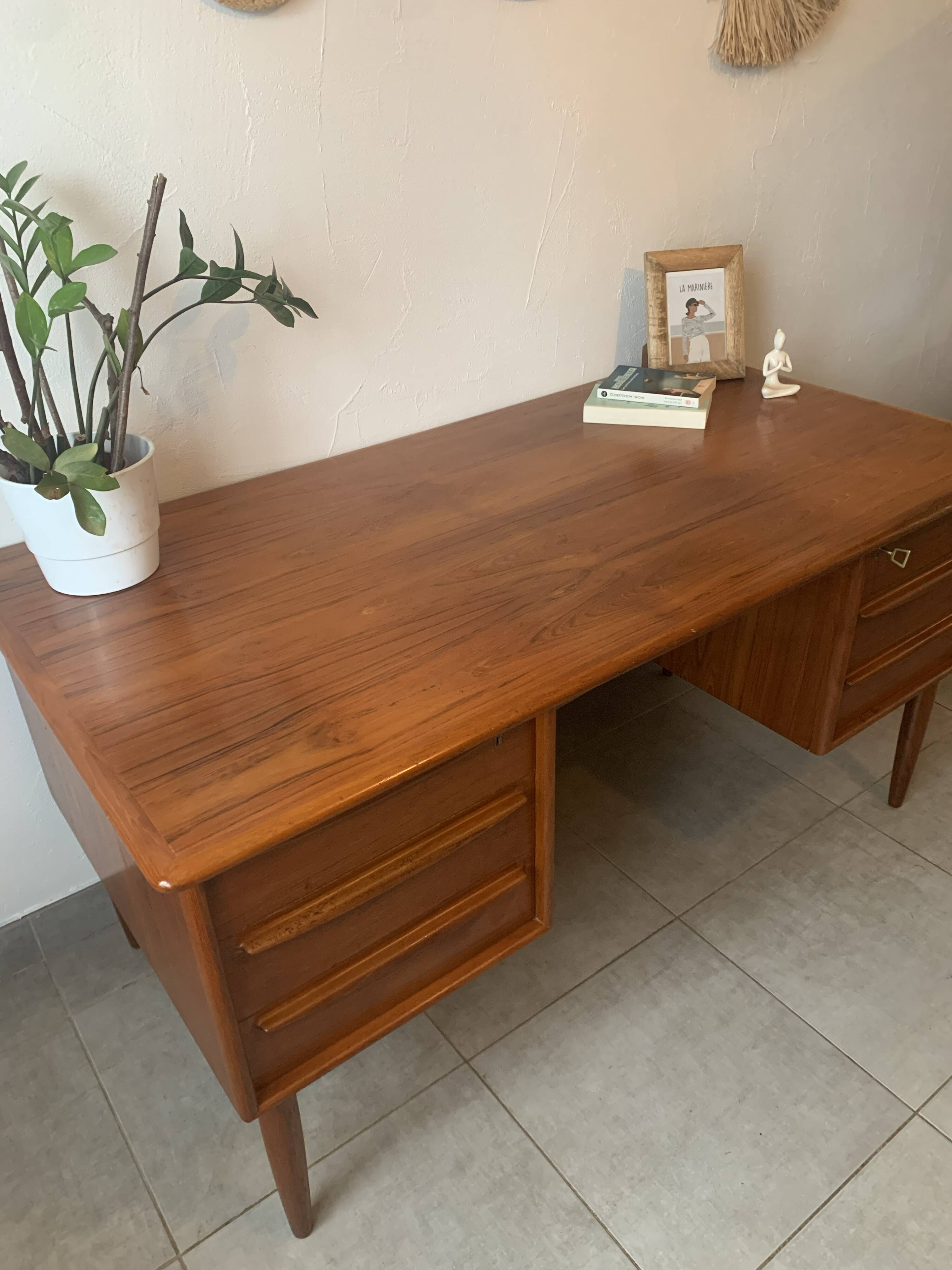 Danish Falster Teak Desk by Svend Madsen, 1960s