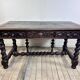 Louis XIII style oak desk stamped Mombro Ainé 19th century