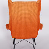 Fauteuils orange tchèques du milieu du siècle, années 1960