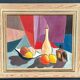 Huile sur toile originale suédoise – “Stilleben” par L. Norberg – Vintage et encadrée – 61 × 53 cm (24" × 20,9")
