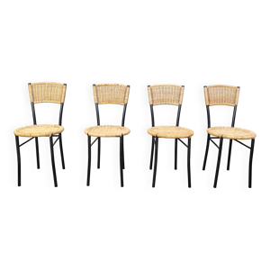 4 chaises de salle à - osier