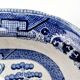 Old Rectangular Hollow Dish In English Earthenware 19th Chinese Decor Blue Willow