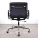 Charles & Ray Eames EA217 Office Chair polished aluminum and black leather
