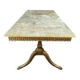 Table basse vintage en marbre et bronze