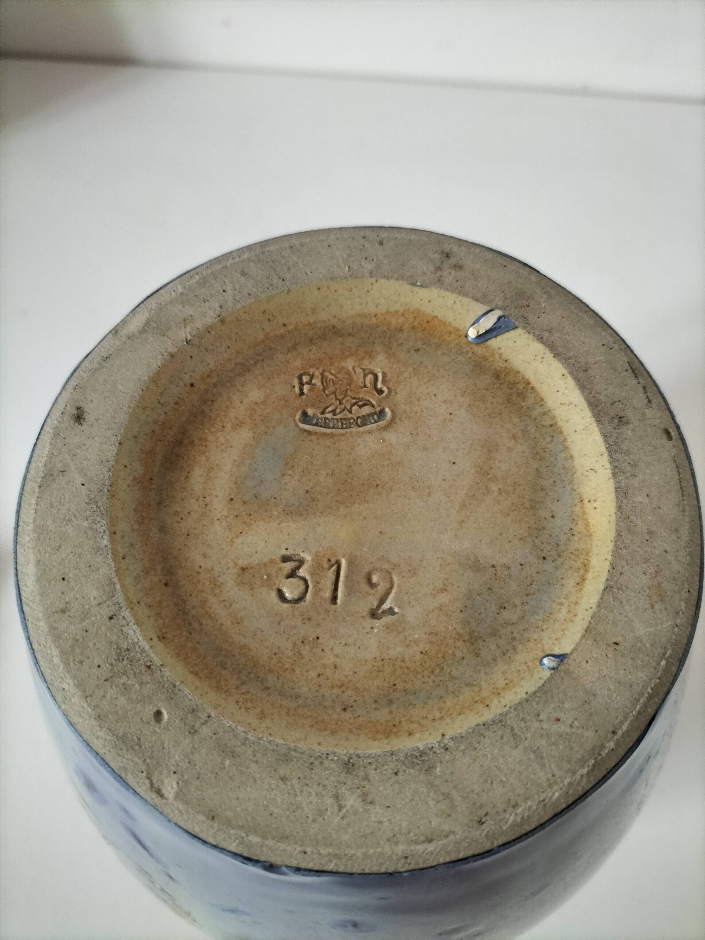 Pierrefonds Heraldic Faiencerie Vase