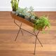 Rattan and metal plant holder 1960s