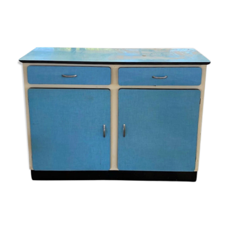 Blue formica buffet