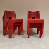 Set of 6 Universale 4867 Chairs by Joe Colombo for Kartell