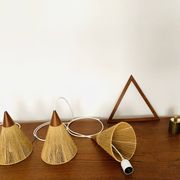 Teakwood and Sisal Cascading Lamp by Temde