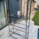 Display bookshelf modular wall shelf glass and chrome vintage 1970s