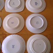 Set of 12 different dessert plates